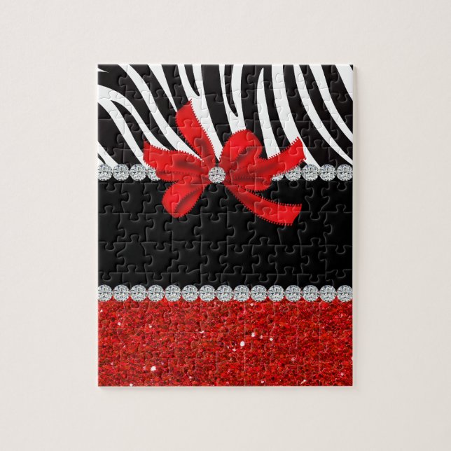 Diamond Diva (roter Glitzer) Puzzle (Vertikal)