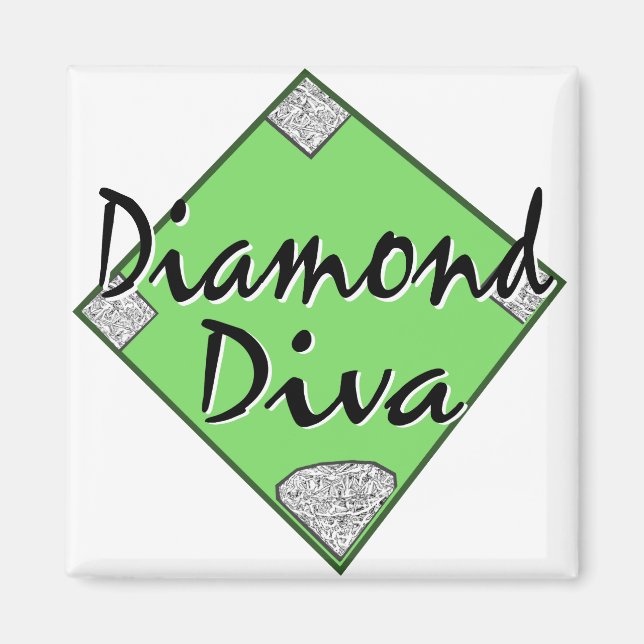 Diamond Diva Softball Magnet (Vorne)