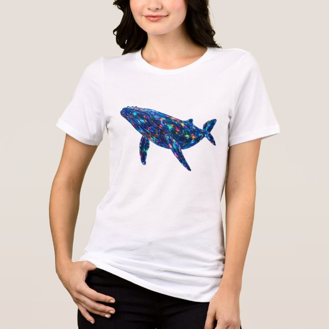 Diamond Dolphin - Vibrannte Kunst Tri-Blend Shirt (Vorderseite)