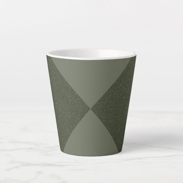 Diamond Drehung Moss Green Latte Tasse - Custom (Vorderseite)