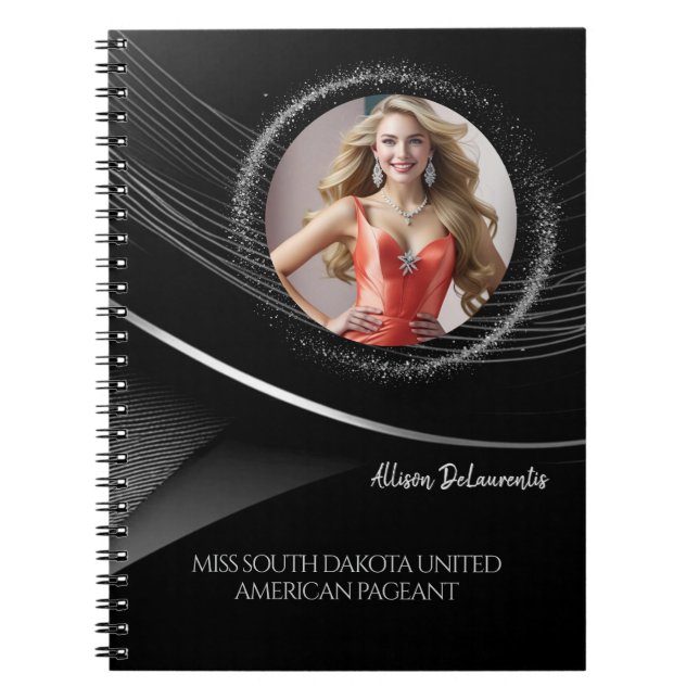 Diamond Dust Custom Pageant Probe Notebook Notizblock (Vorderseite)