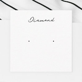 Diamond Earring Juwelier Display Card Begleitkarte