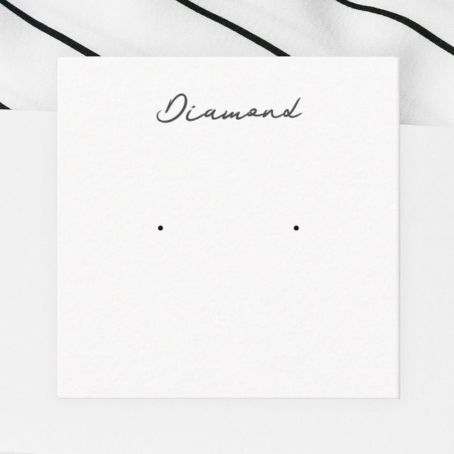 Diamond Earring Juwelier Display Card Begleitkarte (Von Creator hochgeladen)