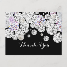 Diamond elegante Danksagkarte Postkarte