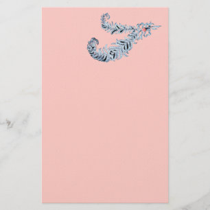 DIAMOND FEATHERS, rosa, schwarz und weiß Filzpapie Briefpapier