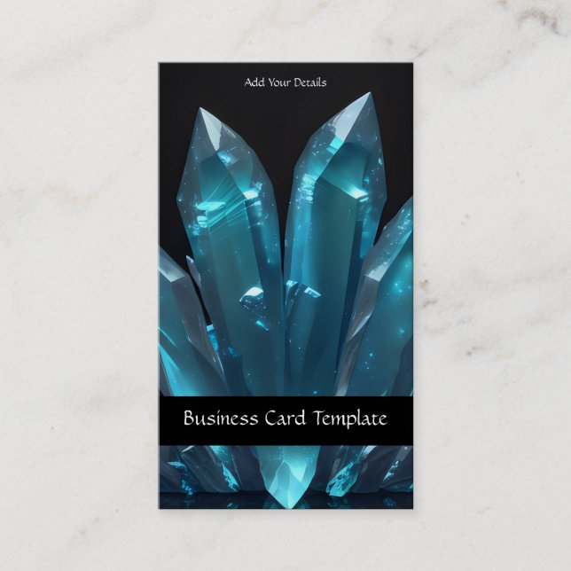 Diamond Gemstones Crystal Business Card Visitenkarte (Vorderseite)