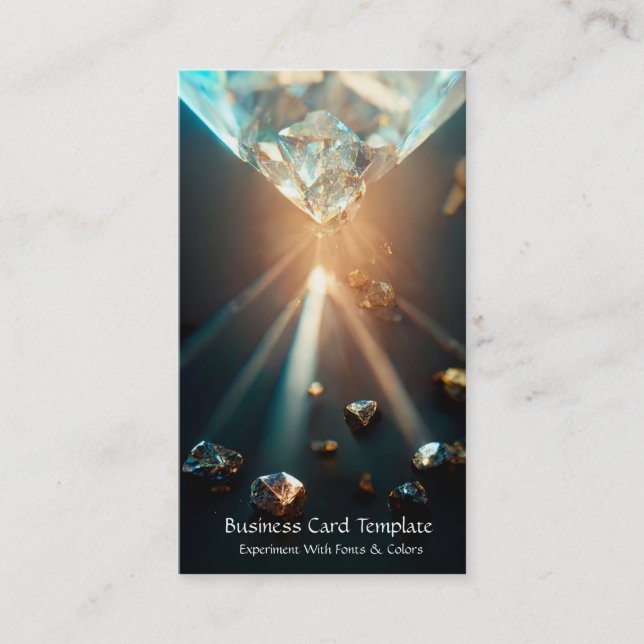 Diamond Gemstones Crystal Business Card Visitenkarte (Vorderseite)