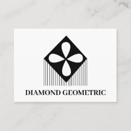 Diamond Geometric Pattern Schwarz-Weiß Visitenkarte