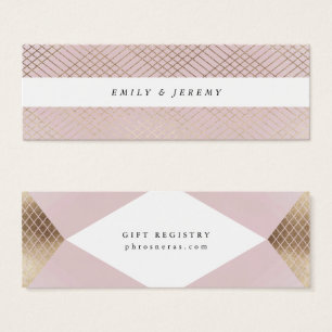 Diamond Geometric Pink Gold Gatsby Gift Registry