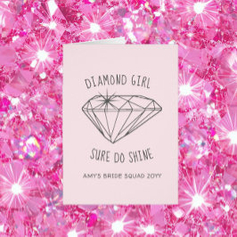 Diamond Girl Shine Personalisiert Danke