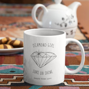 Diamond Girl Shine Personalisiert Kaffeetasse