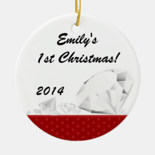 Diamond Glitz Glam Glam Personalisierter Name Orna Keramik Ornament