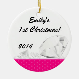 Diamond Glitz Glam Glam Personalisierter Name Orna Keramik Ornament