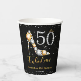 Diamond Glitzer 50 und fabelhaft 50. Geburtstag Pappbecher
