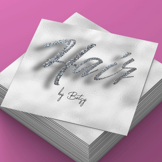 Diamond Glitzer Hair Stylist Business Card (Von Creator hochgeladen)