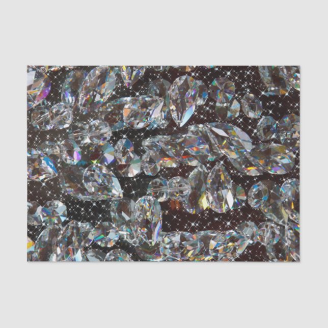 Diamond Glitzer Sparkle Elegant Seidenpapier (Vorderseite)