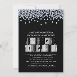 Diamond Glitzer Typografy Wedding Einladung