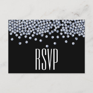 Diamond Glitzer Typografy Wedding RSVP