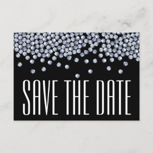 Diamond Glitzer Wedding Save the Date Announunatio Einladung