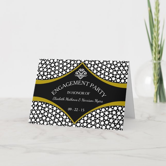 Diamond Gold Wedding Verlobung Einladung (Vorderseite)