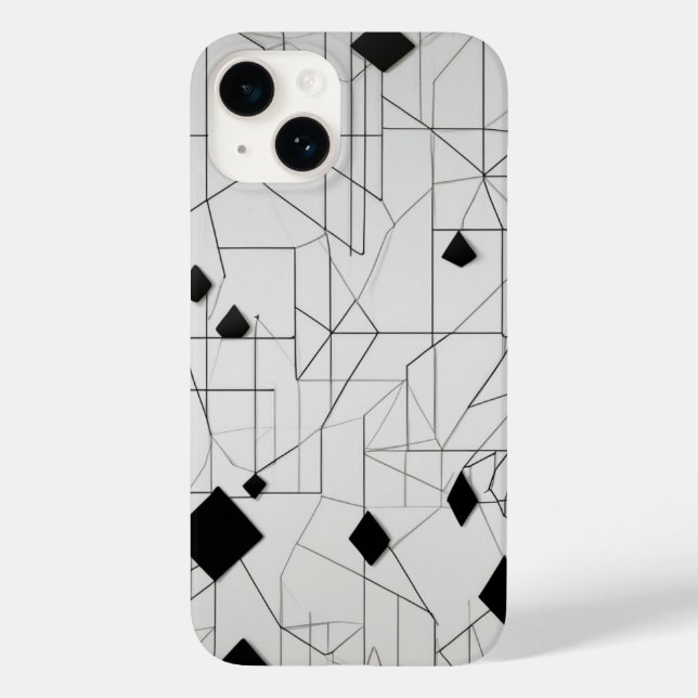 Diamond Grid Line Art Case-Mate iPhone Hülle (Rückseite)