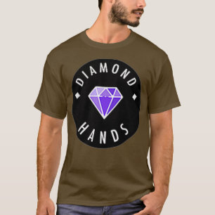 Diamond Hands Black Lila Mini WSB Stock Meme T-Shirt