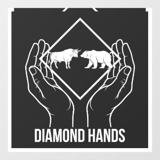 Diamond Hands — Fensteraufkleber