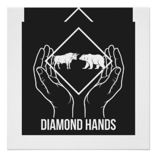 Diamond Hands — Hochglanzposter Poster