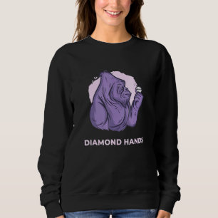 Diamond Hands Millionaire Feg Token Hodl Gorilla H Sweatshirt