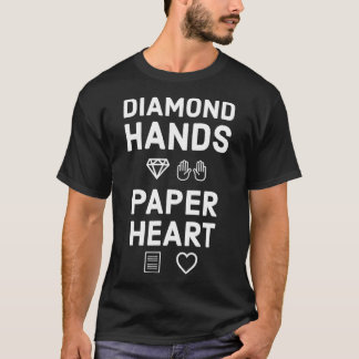 Diamond Hands Paper Heart  T-Shirt