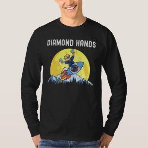 Diamond Hands Wallstreetbetts Amc to the Moon Meme T-Shirt