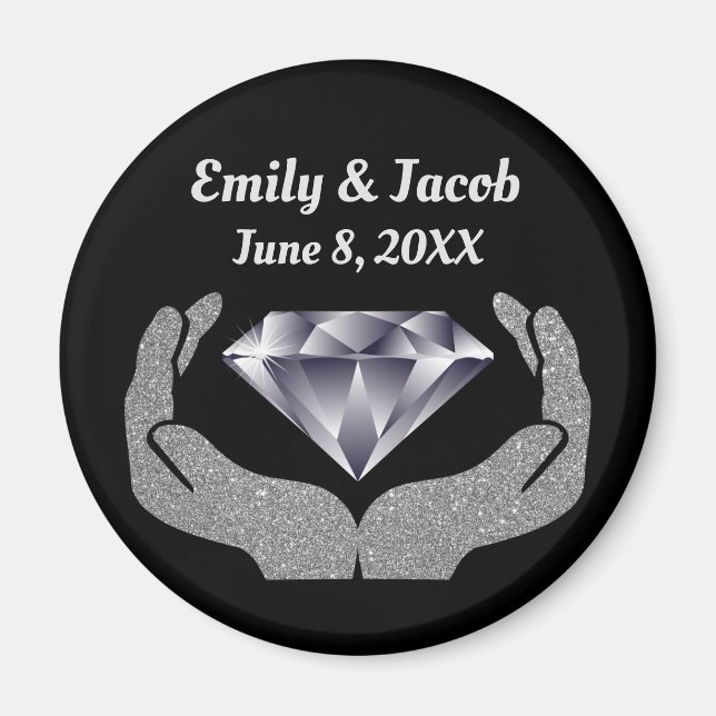 Diamond Hands Wedding Magnet (Vorne)