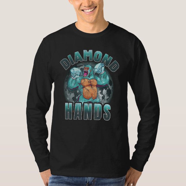 Diamond Hands Wsb Amc Gme Apes zusammen stark T-Shirt (Vorderseite)