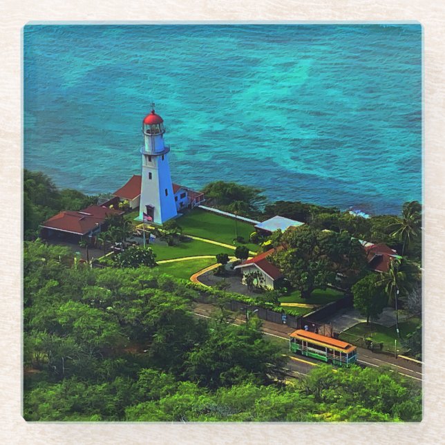 Diamond Head Lighthouse #1 Untersetzer (Vorderseite)
