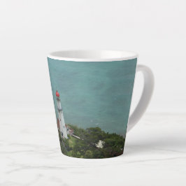 Diamond Head Lighthouse auf einer Latte-Tasse Milchtasse