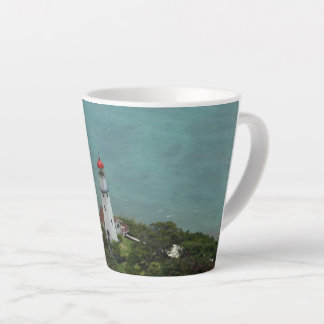 Diamond Head Lighthouse auf einer Latte-Tasse Milchtasse