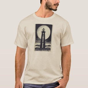 Diamond Head Lighthouse Hawaii Moon T-Shirt