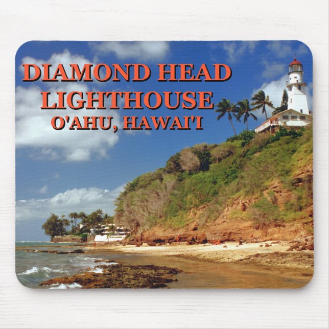 Diamond Head Lighthouse, O'ahu, Hawai'i Mousepad (Vorne)