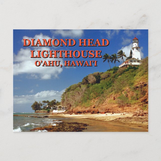Diamond Head Lighthouse, O'ahu, Hawai'i Postcard Postkarte (Vorderseite)