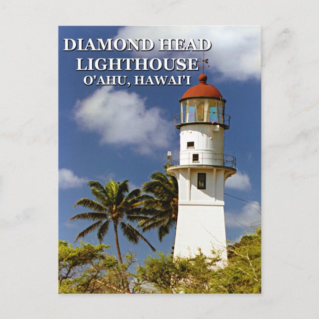 Diamond Head Lighthouse, O'ahu, Hawai'i Postcard Postkarte (Vorderseite)