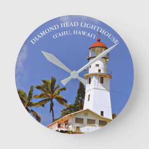 Diamond Head Lighthouse, Oahu, Hawai'i Wall Clock Runde Wanduhr