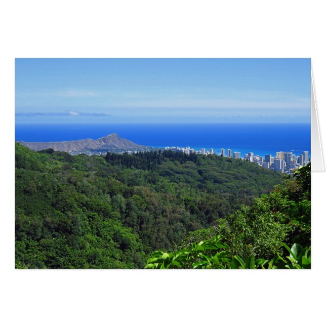 Diamond Head und Waikiki (Vorderseite (Horizontal))