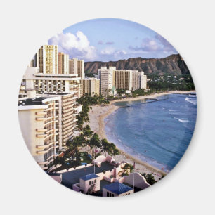 Diamond Head - Waikiki Beach, Oahu Magnet