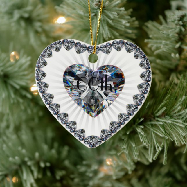 Diamond Heart 60. Hochzeitsszenarium Keramikornament (Baum)