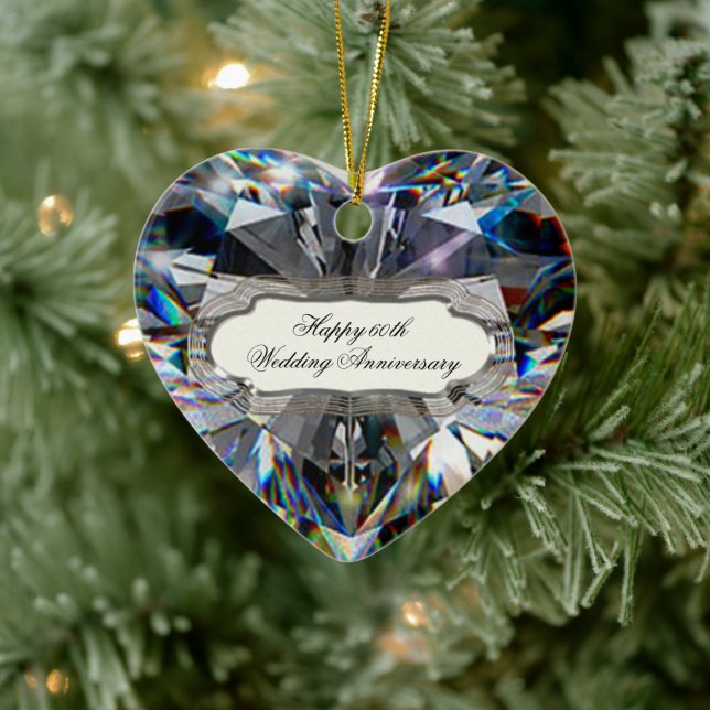 Diamond Heart 60. Hochzeitsszenarium Keramikornament (Baum)