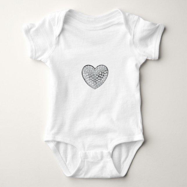 Diamond Heart Baby Strampler (Vorderseite)