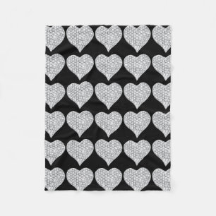 Diamond Heart Fleece Blanket
