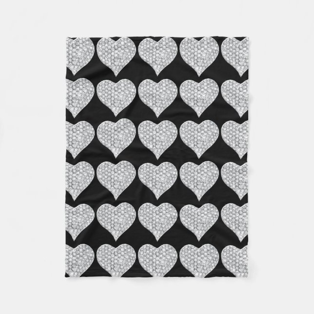 Diamond Heart Fleece Blanket (Vorderseite)