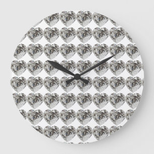 Diamond Heart Große Wanduhr