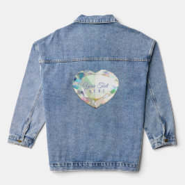 Diamond Heart Personalisiert Denim Jacket Jeansjacke